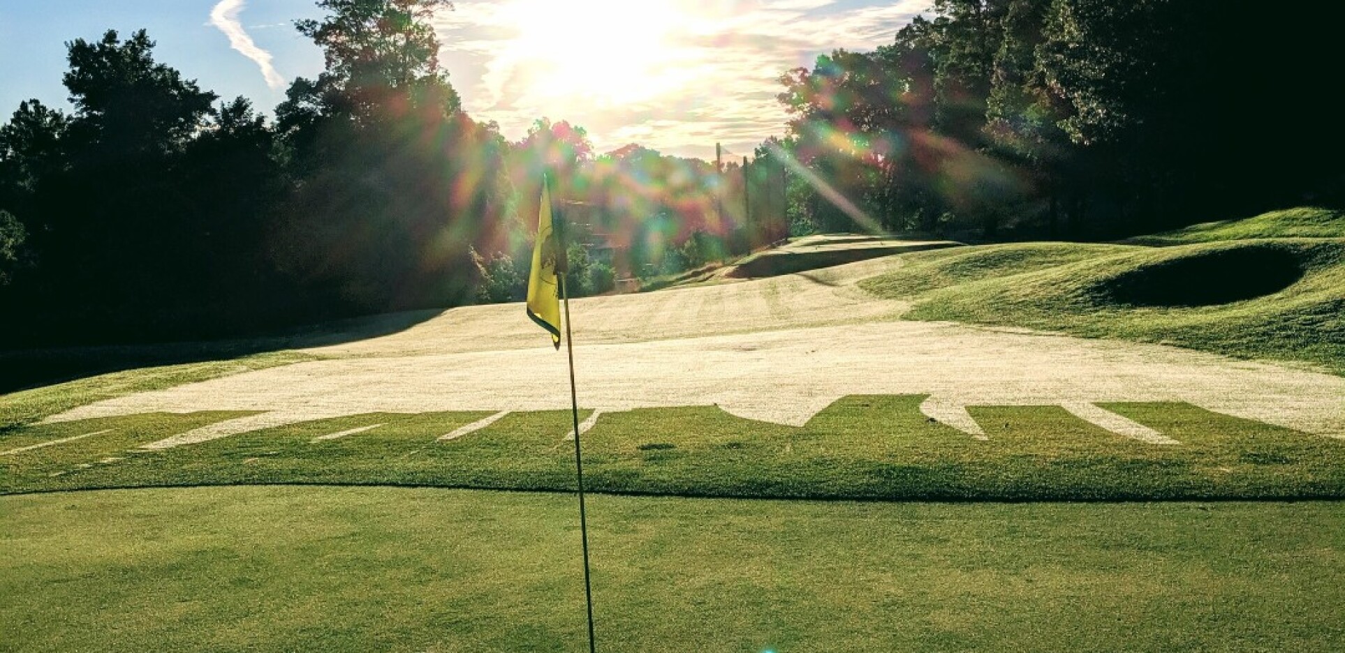 Flag on golf course